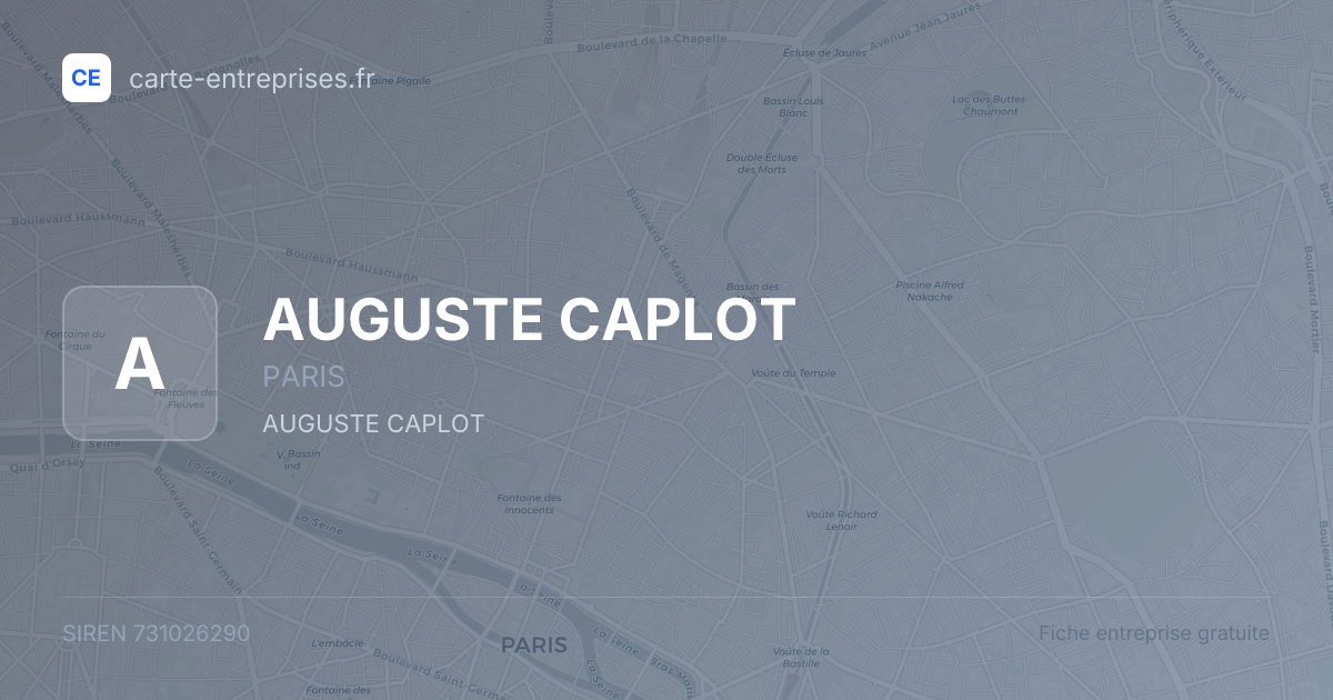 AUGUSTE CAPLOT — 731026290 — fiche entreprise