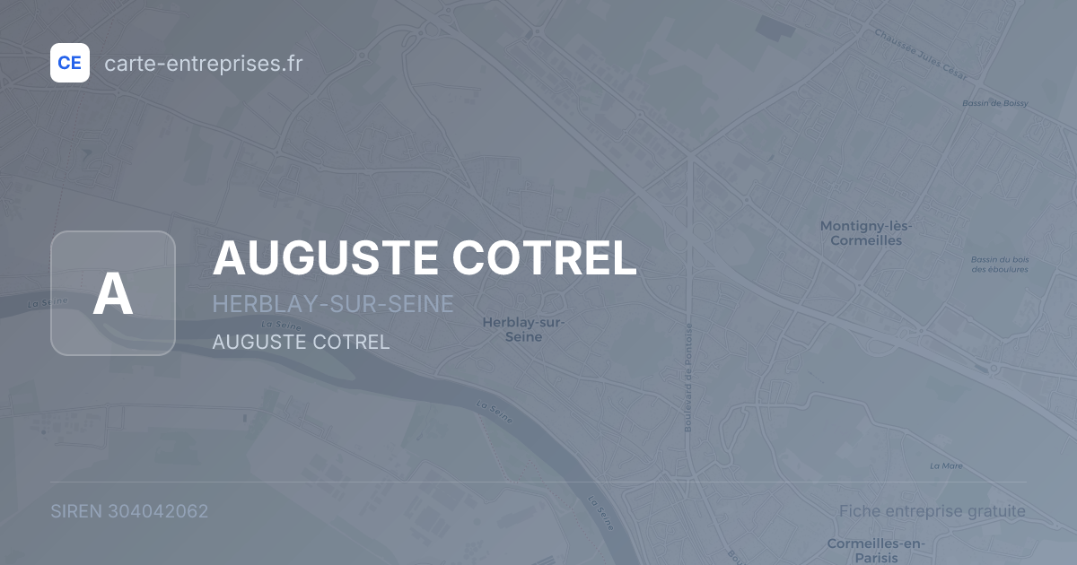 AUGUSTE COTREL — 304042062 — fiche entreprise