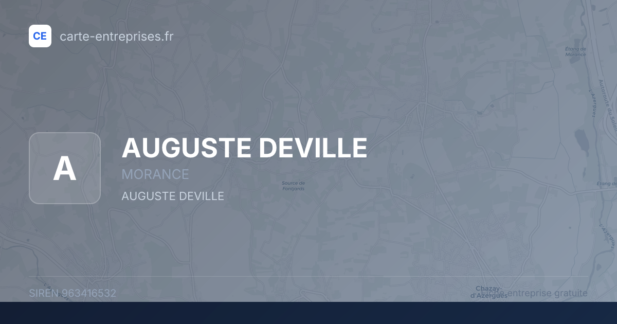 AUGUSTE DEVILLE — 963416532 — fiche entreprise