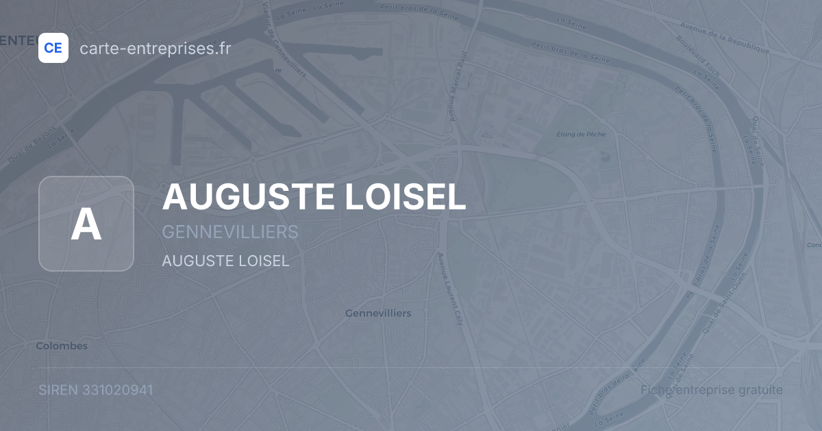 AUGUSTE LOISEL — 331020941 — fiche entreprise