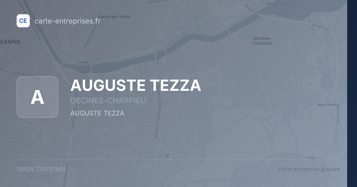 AUGUSTE TEZZA — 779791565 — fiche entreprise