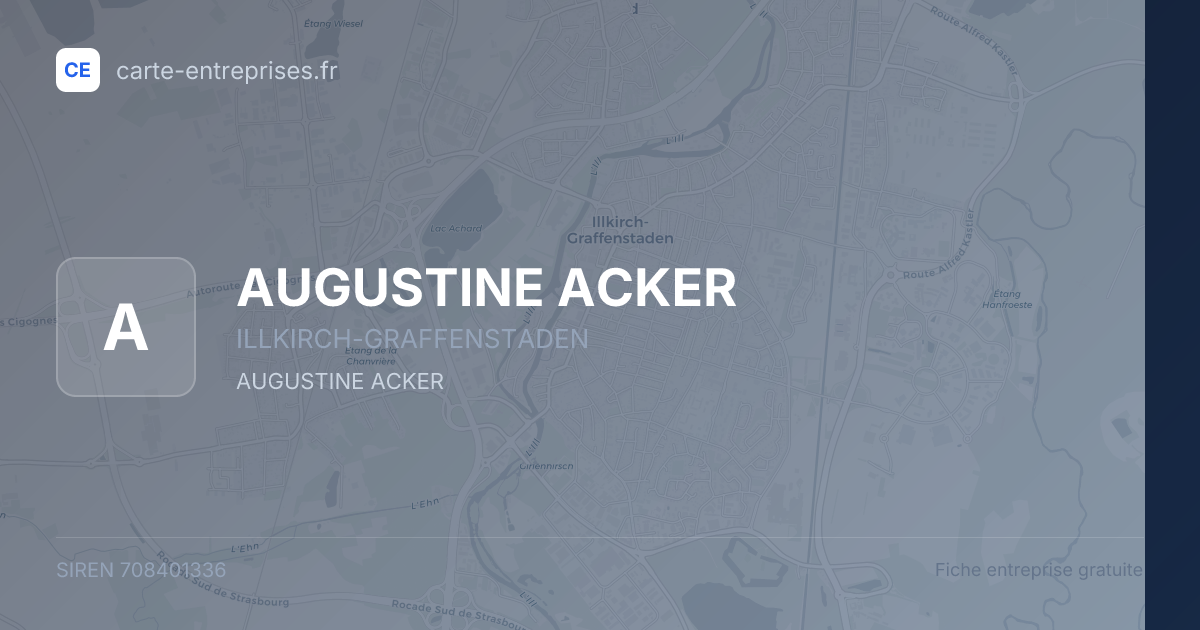 AUGUSTINE ACKER — 708401336 — fiche entreprise
