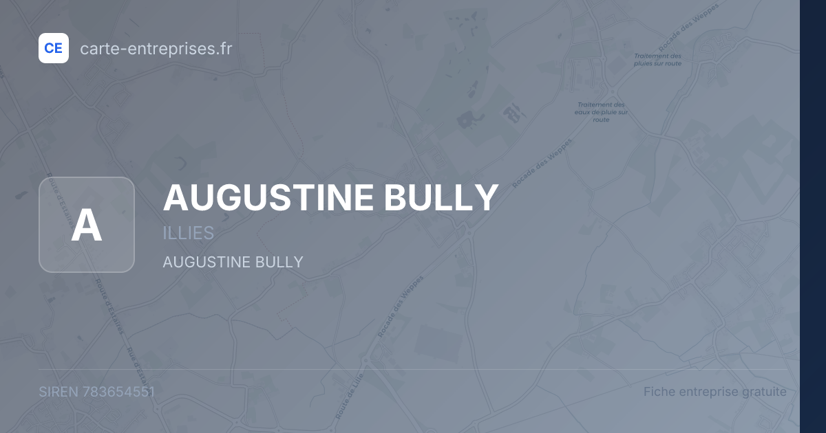 AUGUSTINE BULLY — 783654551 — fiche entreprise