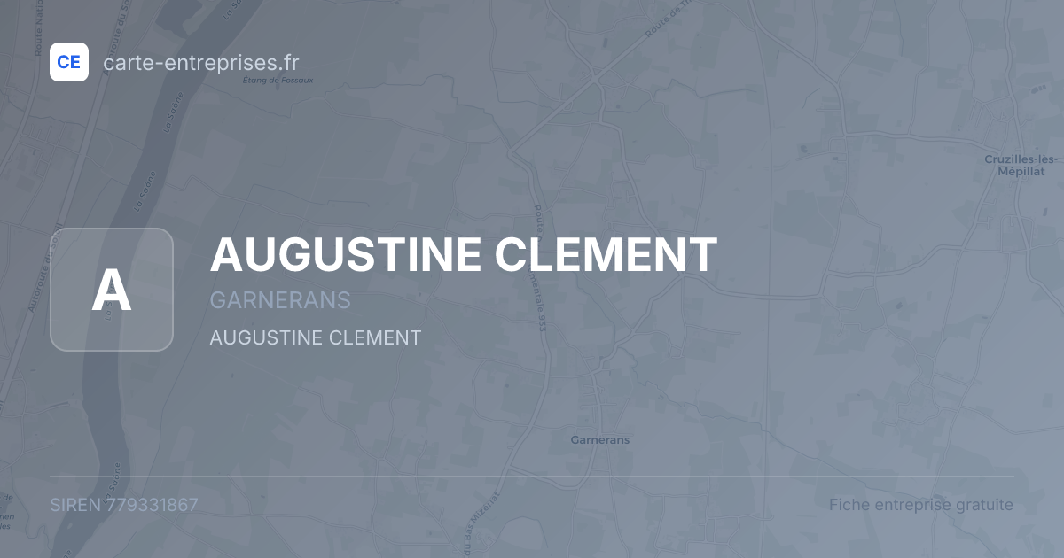 AUGUSTINE CLEMENT — 779331867 — fiche entreprise