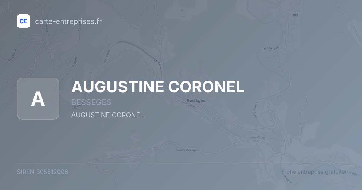 AUGUSTINE CORONEL — 305512006 — fiche entreprise
