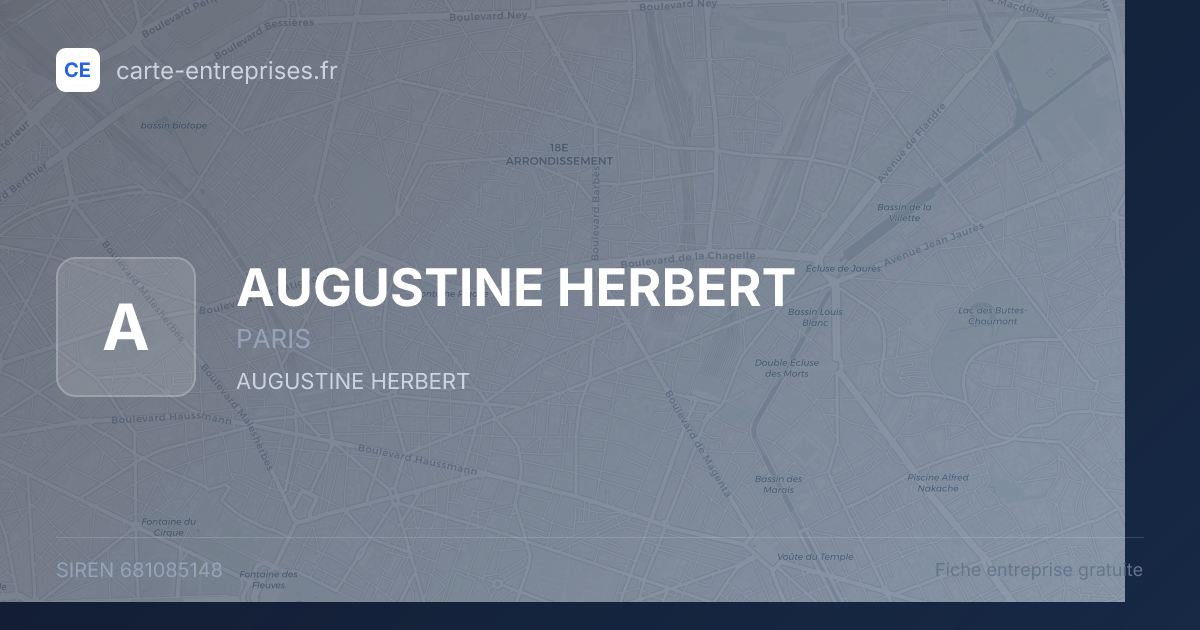 AUGUSTINE HERBERT — 681085148 — fiche entreprise
