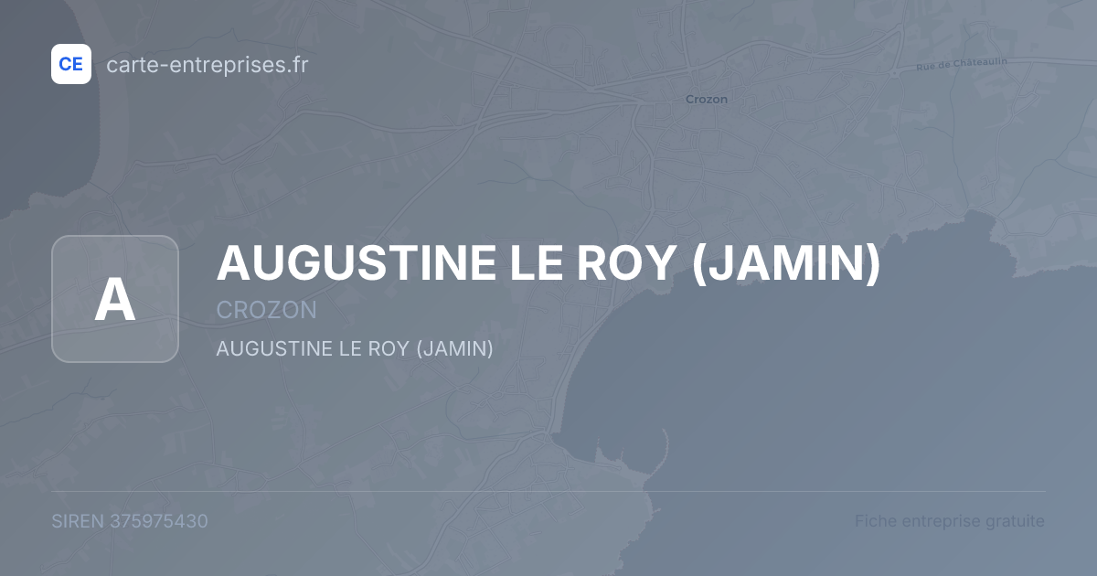 AUGUSTINE LE ROY (JAMIN) — 375975430 — fiche entreprise