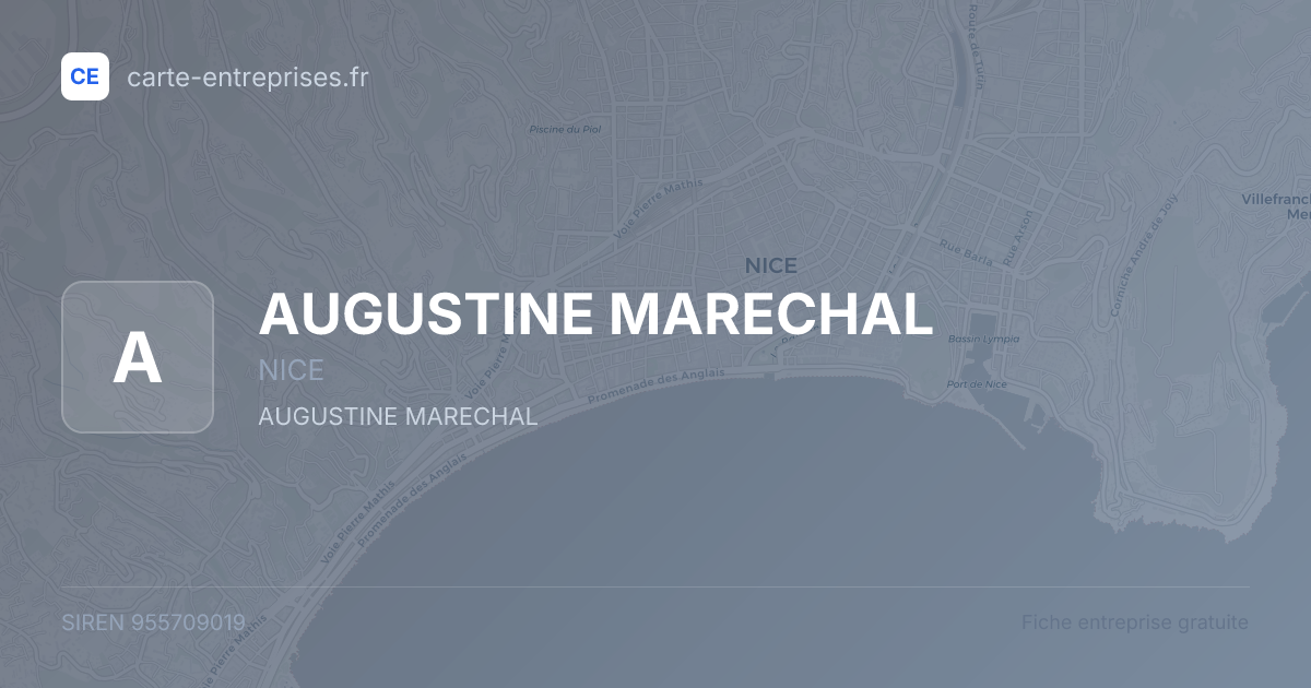 AUGUSTINE MARECHAL — 955709019 — fiche entreprise