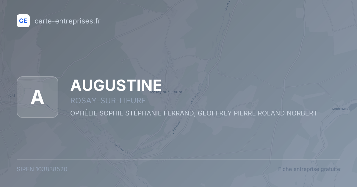 AUGUSTINE — 103838520 — fiche entreprise