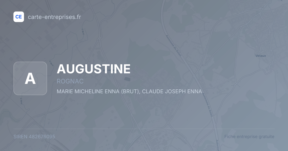 AUGUSTINE — 482676095 — fiche entreprise