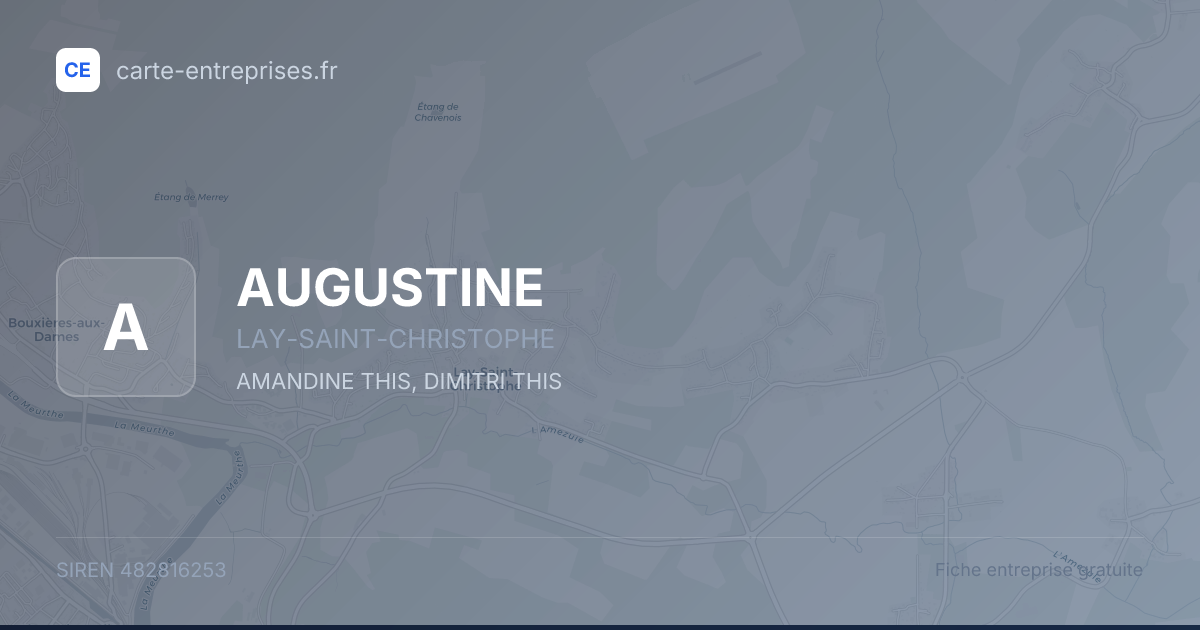 AUGUSTINE — 482816253 — fiche entreprise
