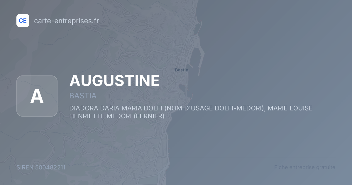 AUGUSTINE — 500482211 — fiche entreprise