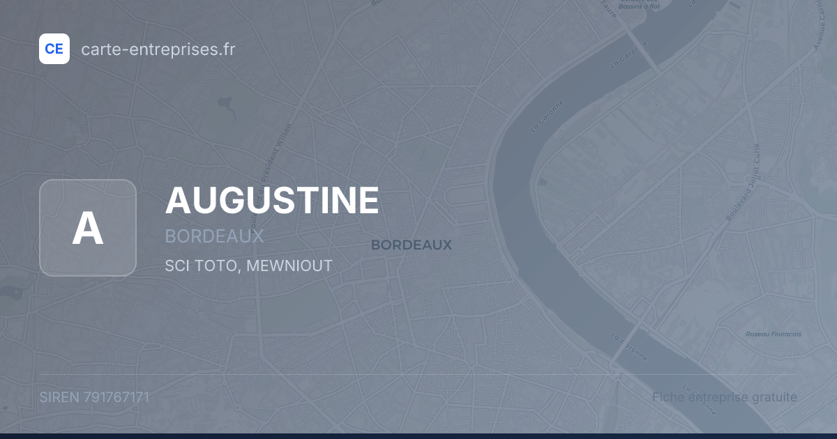 AUGUSTINE — 791767171 — fiche entreprise