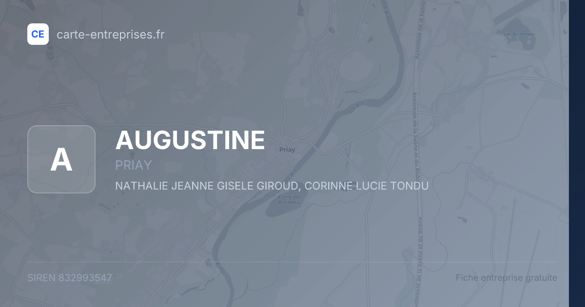 AUGUSTINE — 832993547 — fiche entreprise