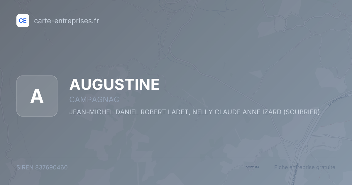AUGUSTINE — 837690460 — fiche entreprise