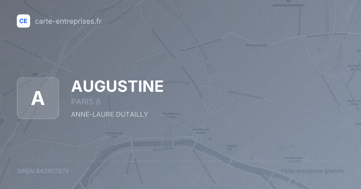 AUGUSTINE — 843907874 — fiche entreprise