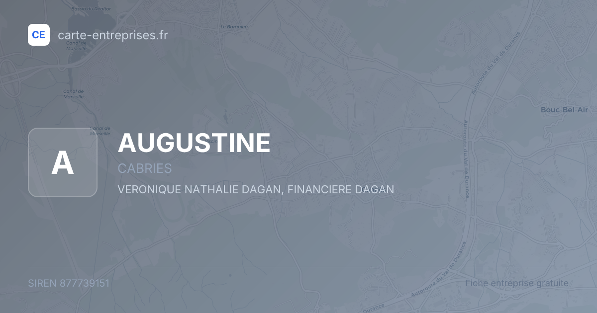 AUGUSTINE — 877739151 — fiche entreprise