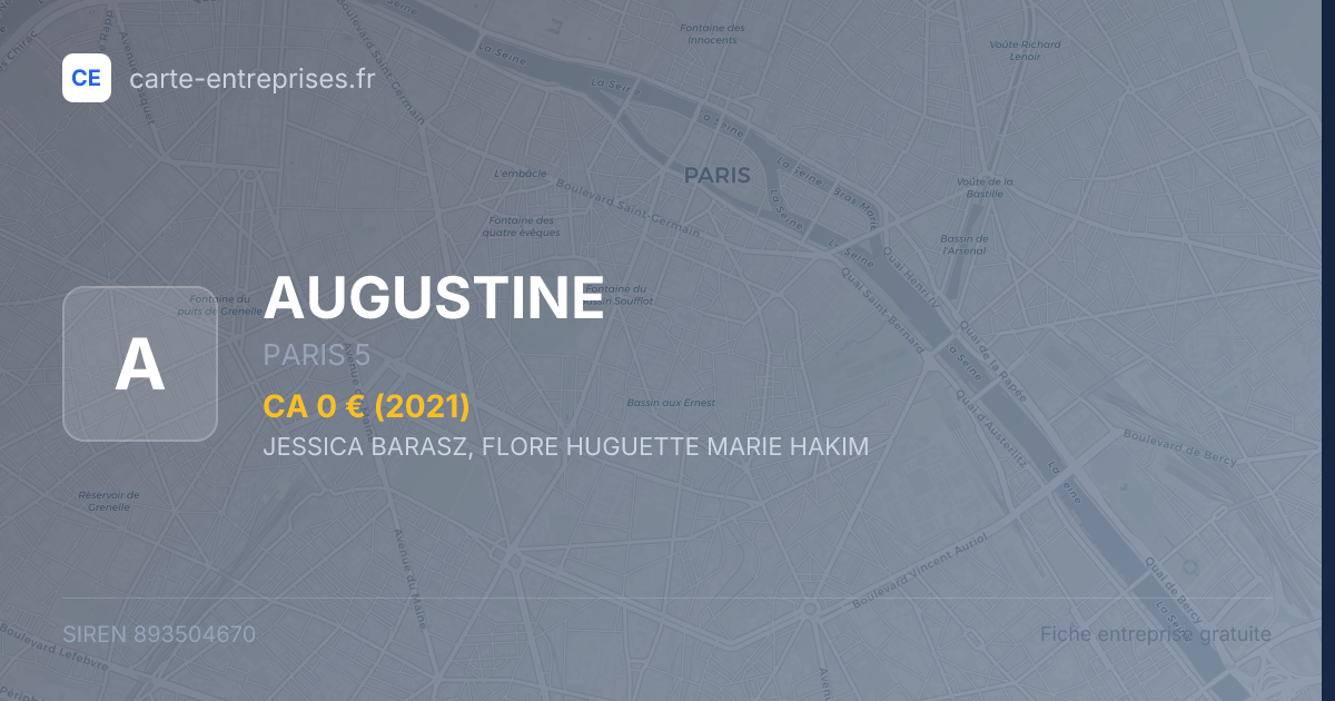 AUGUSTINE — 893504670 — fiche entreprise