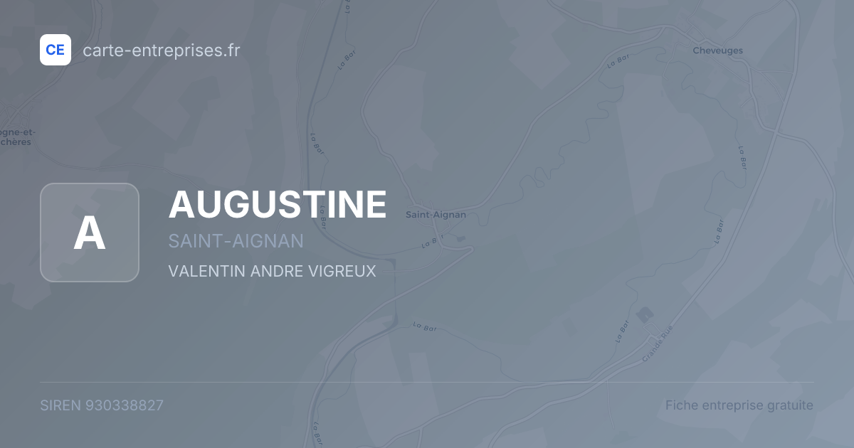 AUGUSTINE — 930338827 — fiche entreprise