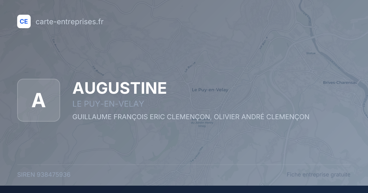AUGUSTINE — 938475936 — fiche entreprise