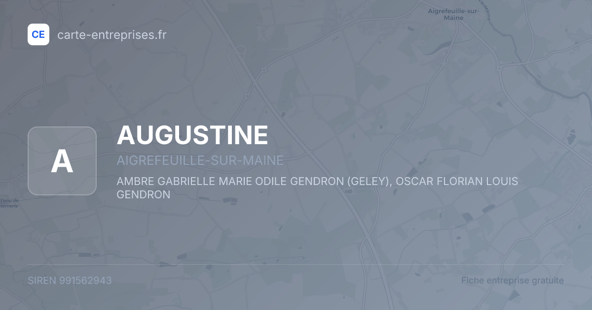 AUGUSTINE — 991562943 — fiche entreprise
