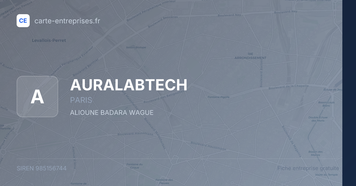 AURALABTECH — 985156744 — fiche entreprise