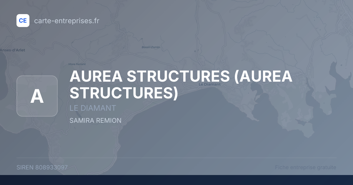 AUREA STRUCTURES — 808933097 — fiche entreprise