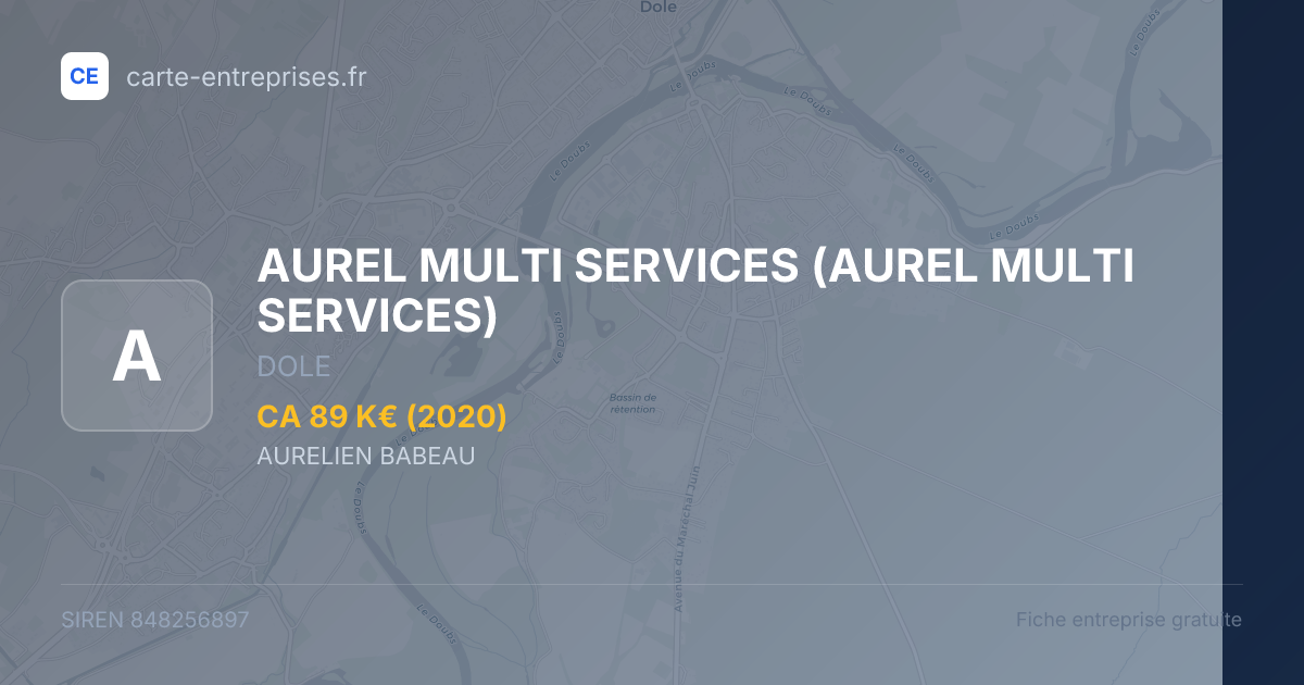 AUREL MULTI SERVICES — 848256897 — fiche entreprise