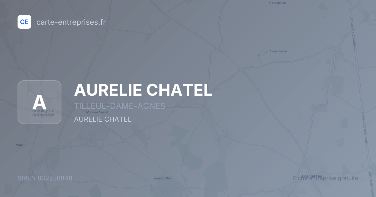 AURELIE CHATEL — 802258848 — fiche entreprise