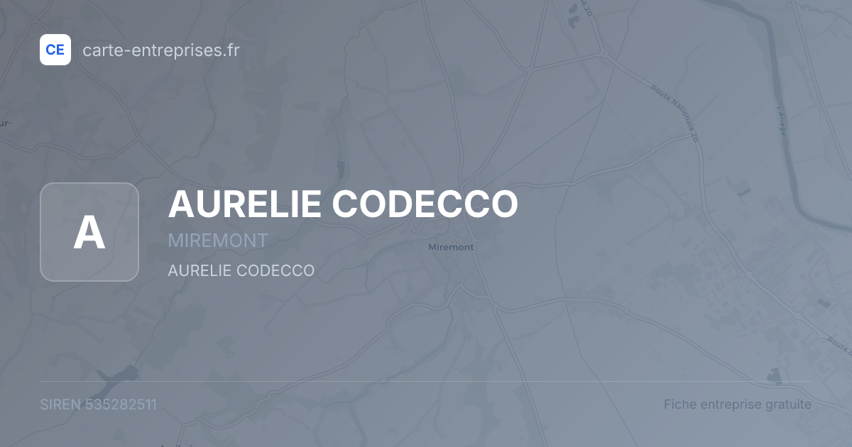 AURELIE CODECCO — 535282511 — fiche entreprise
