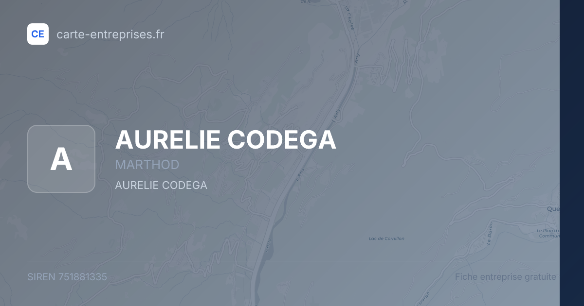AURELIE CODEGA — 751881335 — fiche entreprise