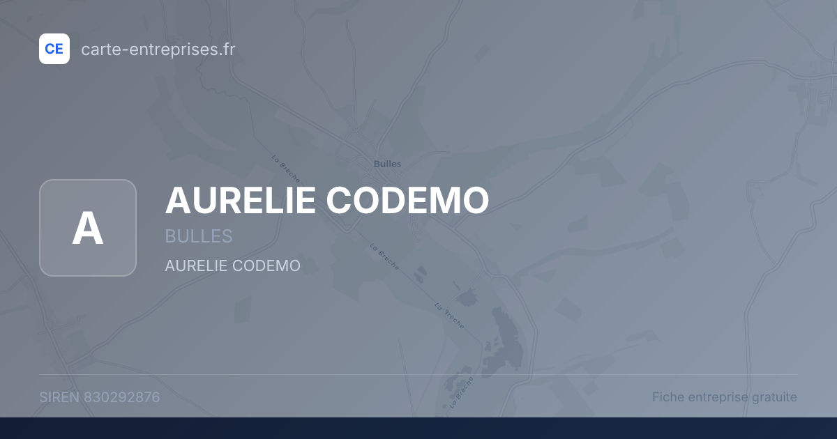 AURELIE CODEMO — 830292876 — fiche entreprise