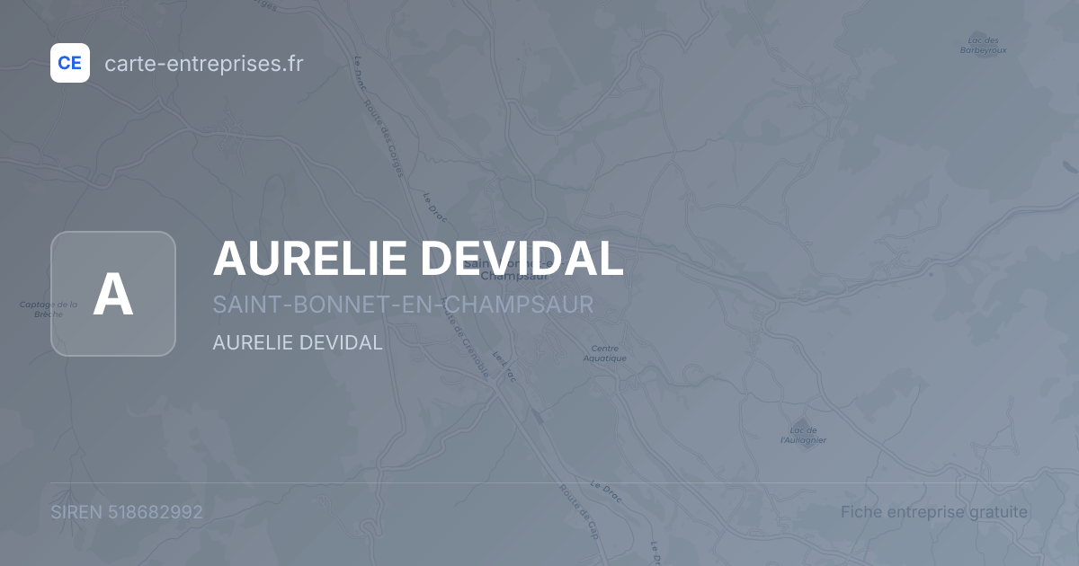 AURELIE DEVIDAL — 518682992 — fiche entreprise