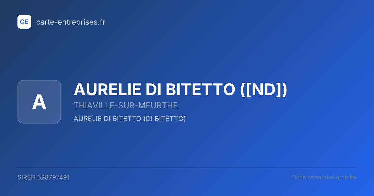 AURELIE DI BITETTO ([ND]) — 528797491 — fiche entreprise