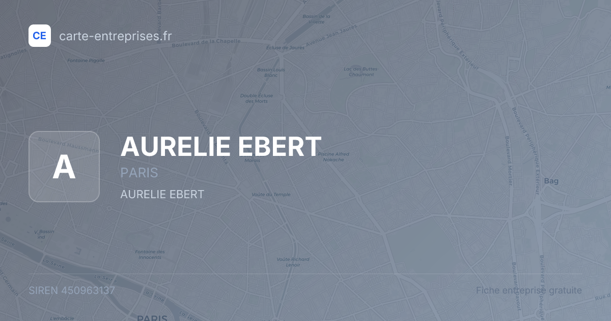 AURELIE EBERT — 450963137 — fiche entreprise