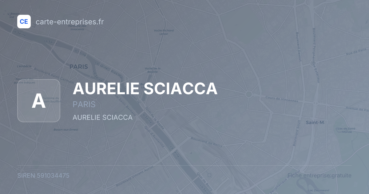 AURELIE SCIACCA — 591034475 — fiche entreprise