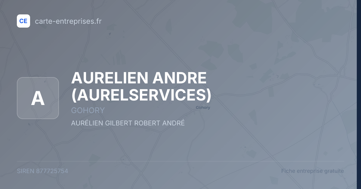 AURELIEN ANDRE (AURELSERVICES) — 877725754 — fiche entreprise