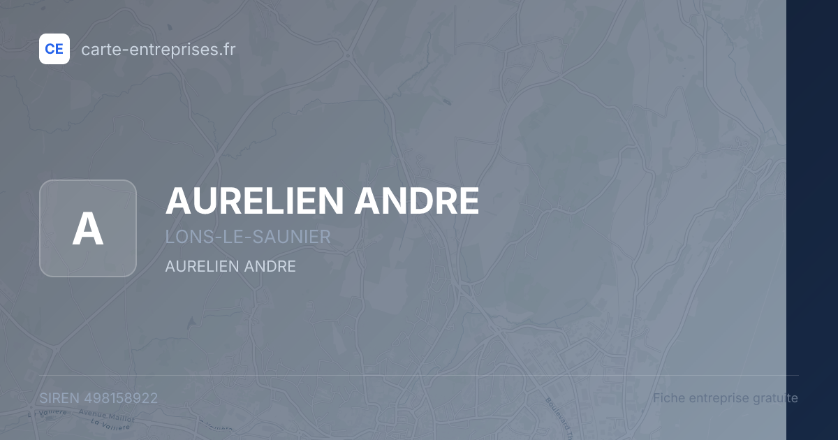 AURELIEN ANDRE — 498158922 — fiche entreprise