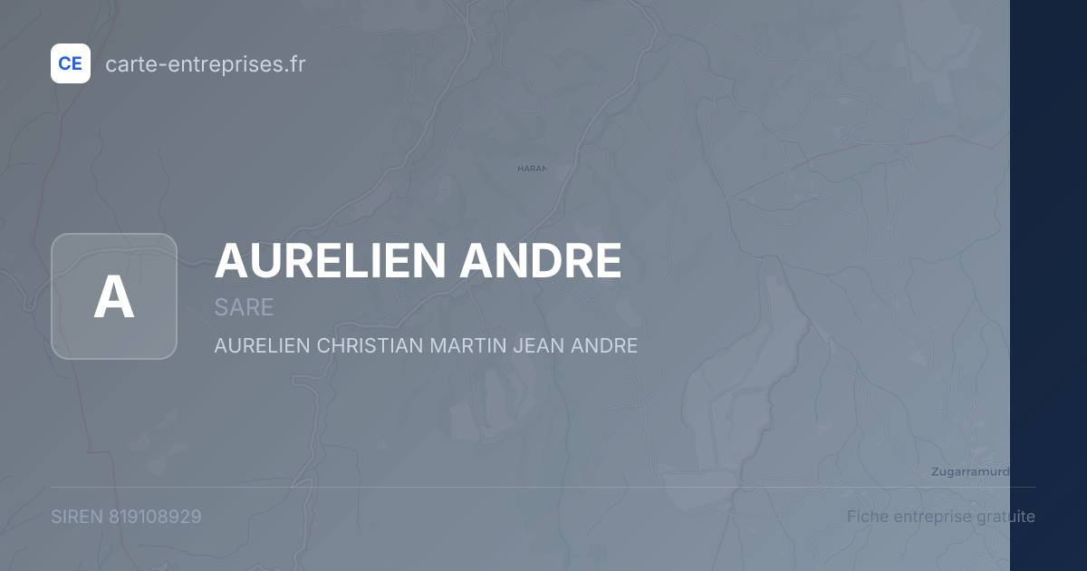 AURELIEN ANDRE — 819108929 — fiche entreprise