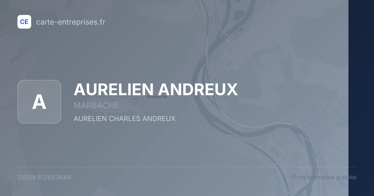 AURELIEN ANDREUX — 812663649 — fiche entreprise