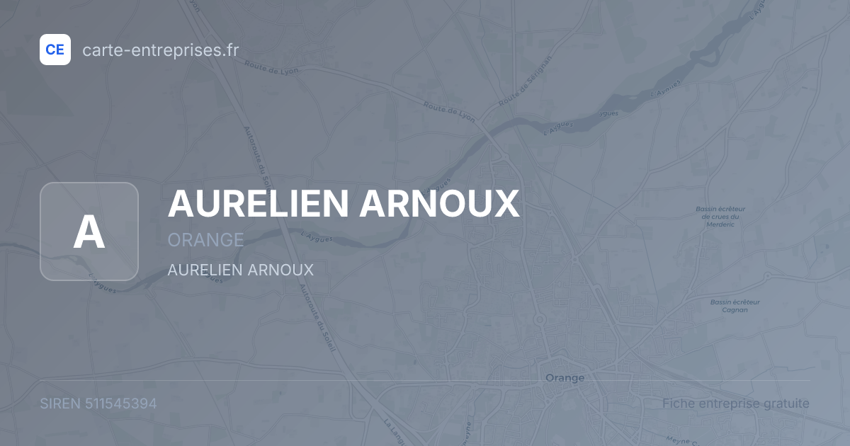 AURELIEN ARNOUX — 511545394 — fiche entreprise