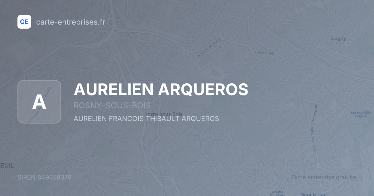 AURELIEN ARQUEROS — 849358379 — fiche entreprise