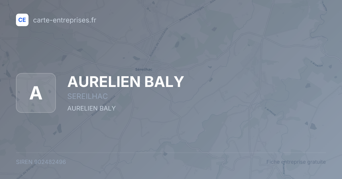 AURELIEN BALY — 902482496 — fiche entreprise