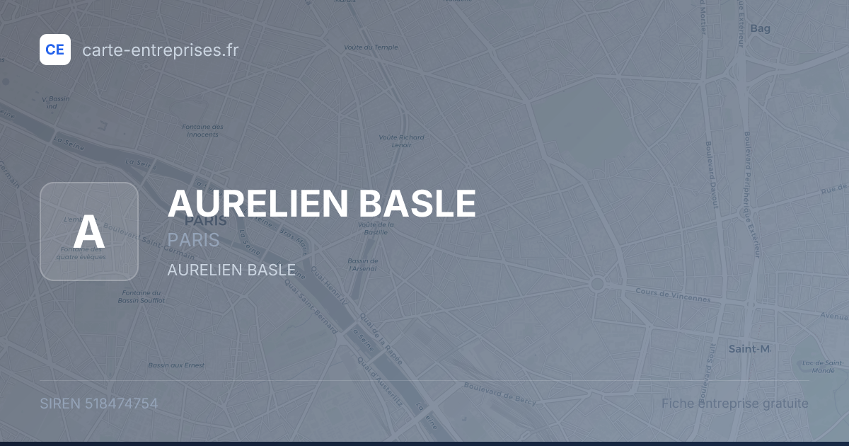 AURELIEN BASLE — 518474754 — fiche entreprise