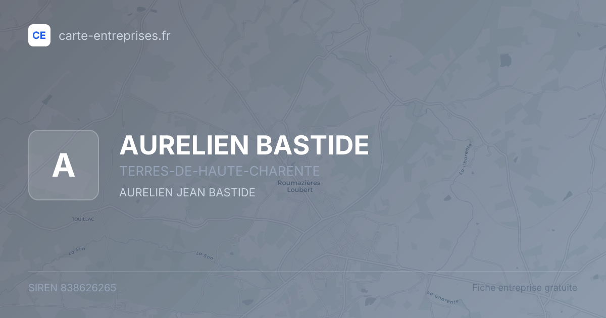 AURELIEN BASTIDE — 838626265 — fiche entreprise