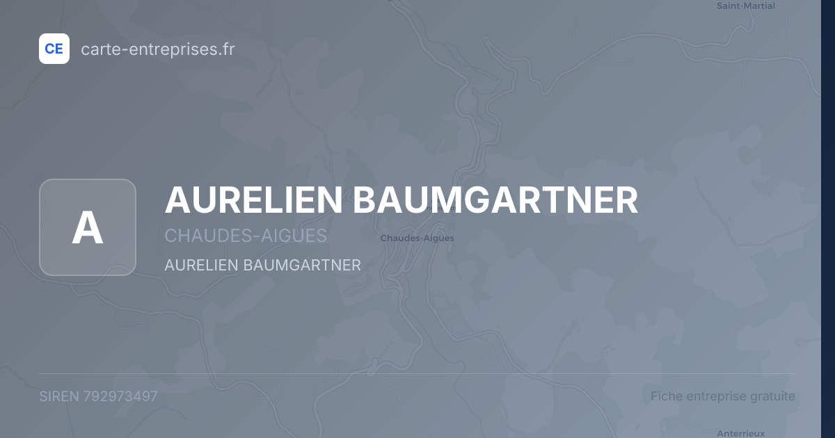 AURELIEN BAUMGARTNER — 792973497 — fiche entreprise