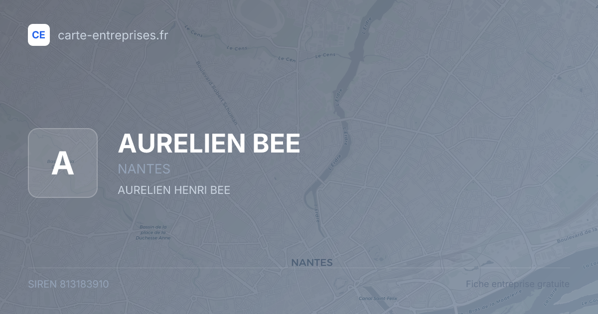 AURELIEN BEE — 813183910 — fiche entreprise