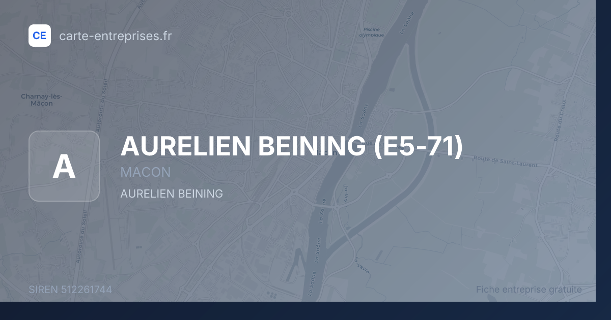 AURELIEN BEINING (E5-71) — 512261744 — fiche entreprise