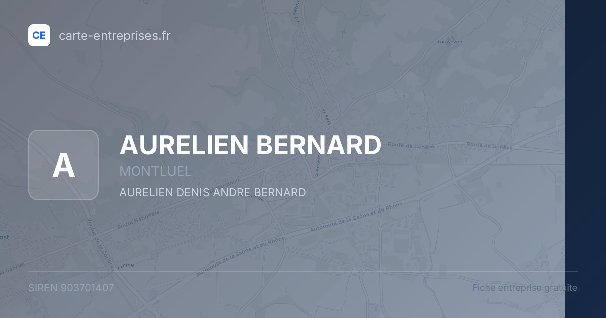 AURELIEN BERNARD — 903701407 — fiche entreprise