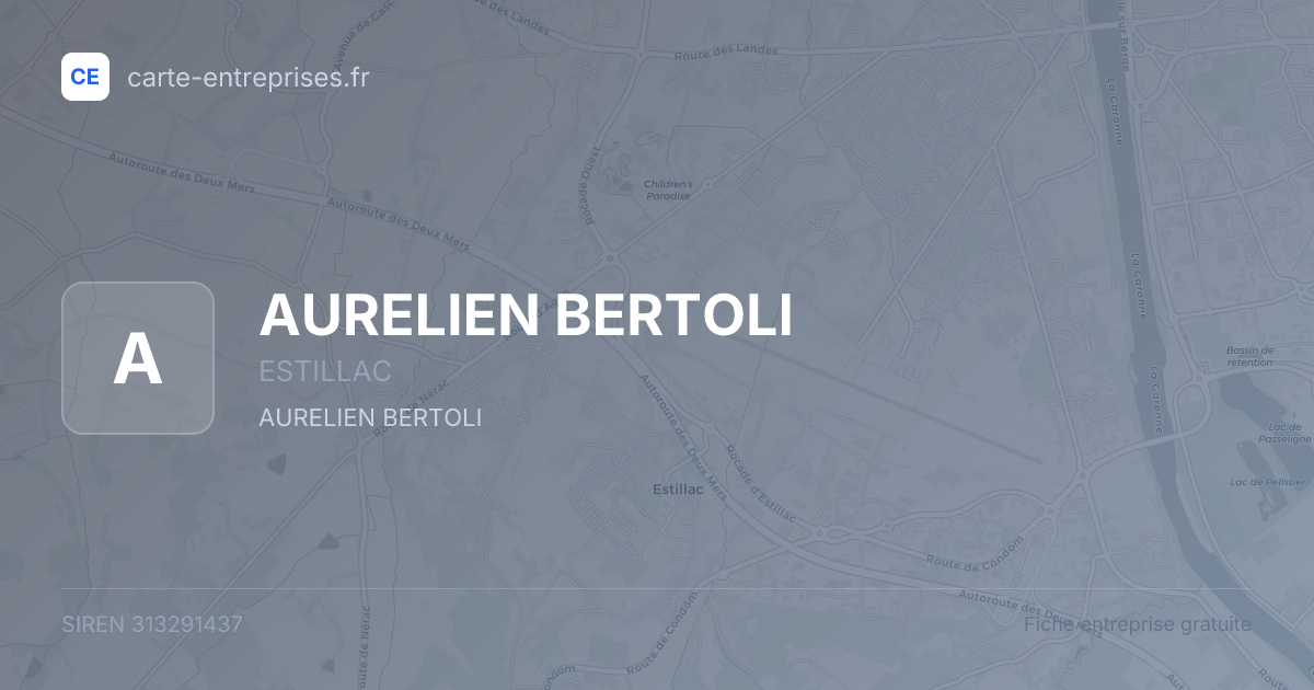 AURELIEN BERTOLI — 313291437 — fiche entreprise